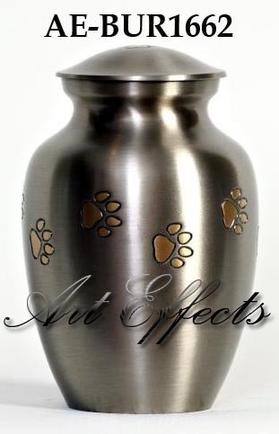 Manufacturers Exporters and Wholesale Suppliers of Pewter Gold Paw Print Brass Pet Urn Mumbai, Maharashtra